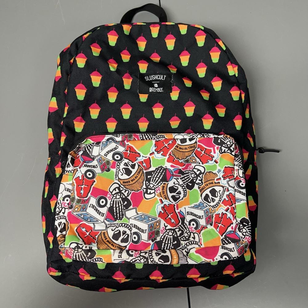 Slushcult AcEmbly Backpack Cupcake and Skulls